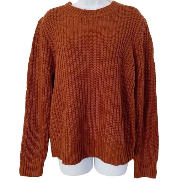 Forever 21 Rust Chunky Knit Sweater Women’s Large - Picture 3 of 9